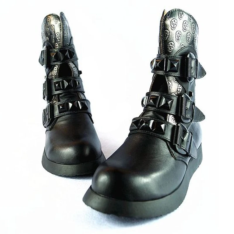 

Cowhide Retro Shoes Men's Boots Men's Army Boots Motorcycle Shoes Work Boots Black Boots 46