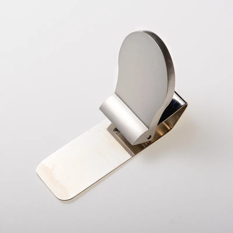 Metal money clip QOONG Lettering Stainless Steel Metal Money Clip Fashion Crafts Novel Cash Clamp Holder Mini Wallet for Men Women 40-011