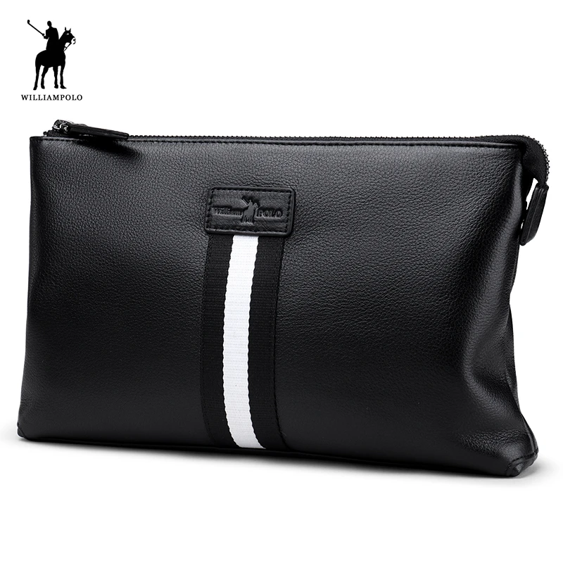 

WILLIAMPOLO Large Capacity Clutch Purse Casual Man's Leather Wallets For ipad Male Large Wallet Purse PL017D