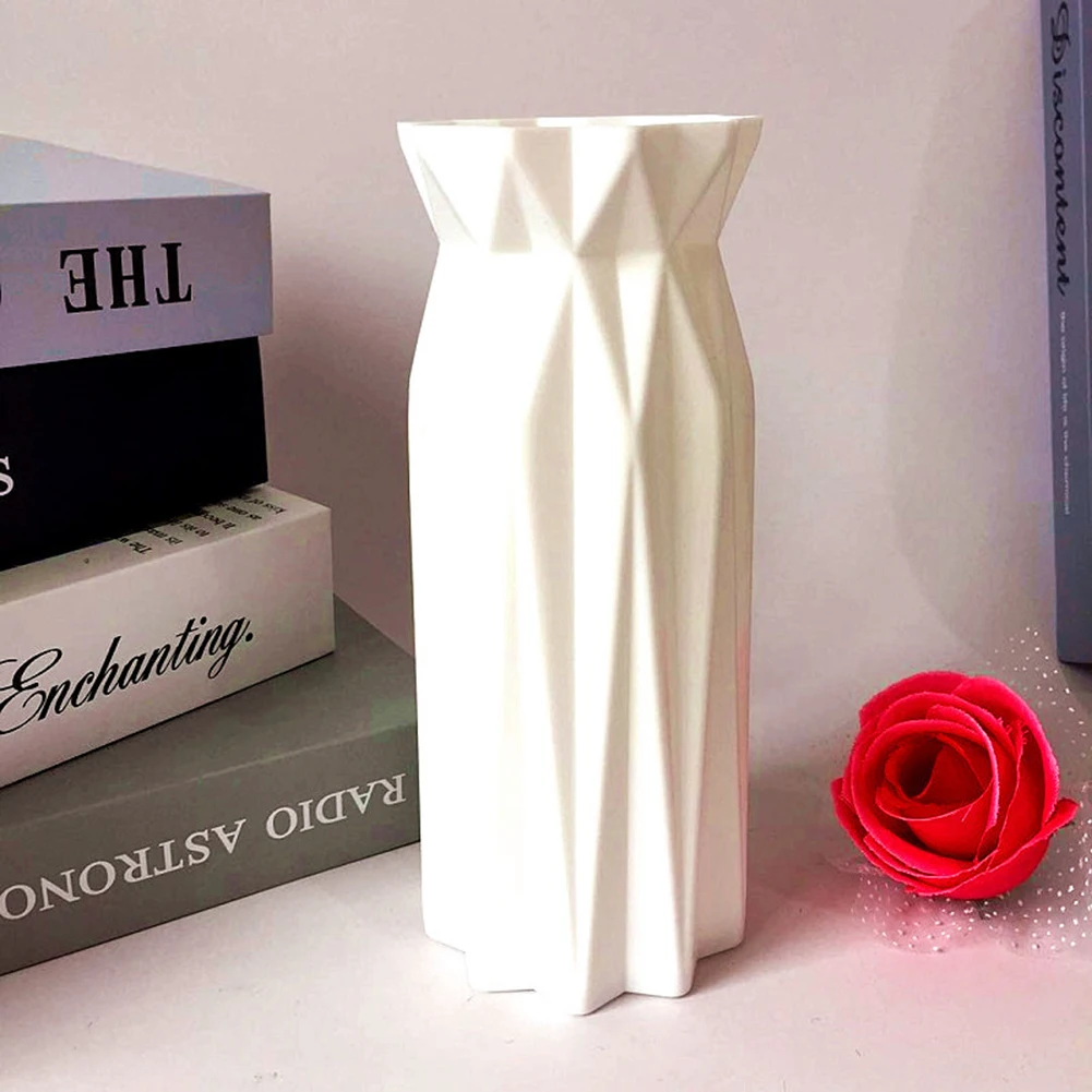 Оригами пластиковые вазы ВАСО Декор 4 цвета имитация керамической вазы для цветов корзина для растений горшок контейнер скандинавский домашний декор 7x17 см