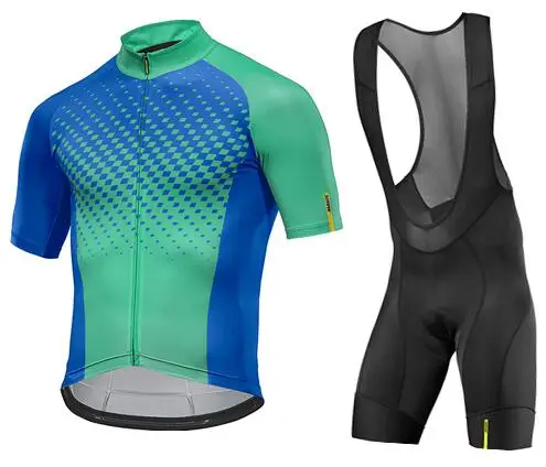 

2017 new MAVIC Summer Cycling Jersey Short Sleeve Set Breathable bib shorts Bicycle Clothes Quick Dry Bike Wear Clothing