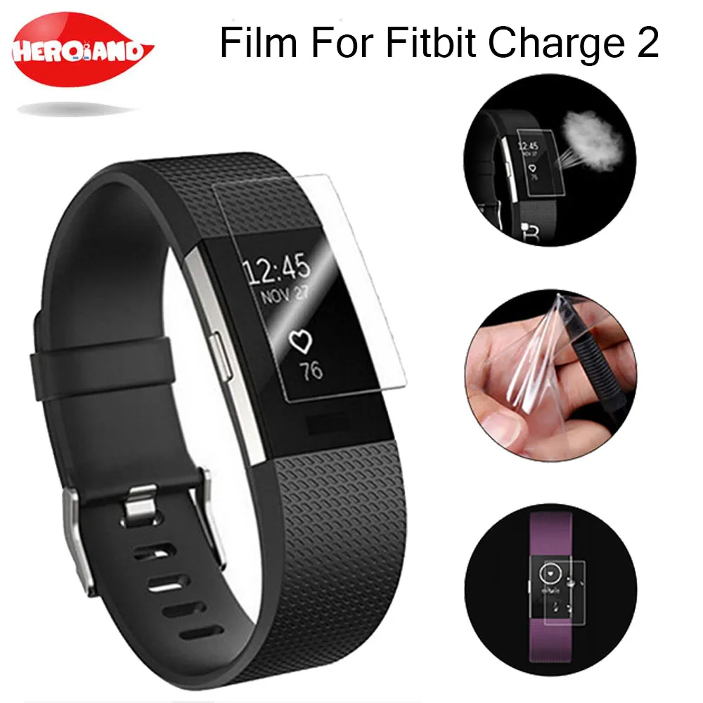 

Hero IandHD Protective Film for Fitbit Charge 2 Charge2 Band Anti-Scratch TPU Screen Protectors Bracelet Screen Clear Ultra Thin