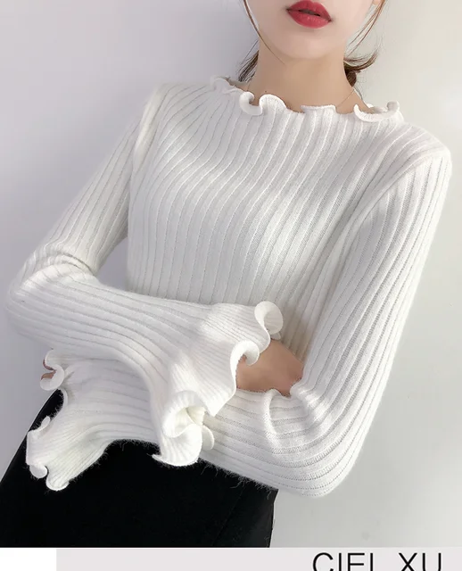 Wysokiej jakości jesień zima sweter kobiety swetry moda damska solidna Ruffles pełna Flare rękawem swetry z długim rękawem dla kobiet 2018 tanie tanio Komputery dzianiny O-Neck Stałe Pani urząd BH8116 Wiskoza Nylon viscose nylon Standardowych Brak Regularne DAIZHIYUE Wysokiej jakości jesień zima sweter kobiety swetry moda damska solidna Ruffles pełna Flare rękawem swetry z długim rękawem dla kobiet 2018 tanie tanio Komputery dzianiny O-Neck Stałe Pani urząd BH8116 Wiskoza Nylon viscose nylon Standardowych Brak Regularne DAIZHIYUE