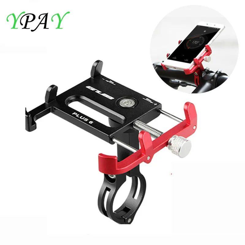 

YPAY Aluminum Motorcycle Bicycle Phone Holder Adjustable Universal Bike Mobile Phone GPS Mount Handlebar Clip Stand For iPhone
