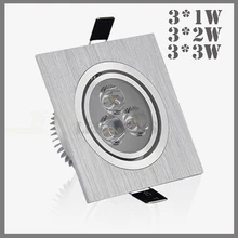 10 шт. светодиодный рассеивающий квадратная Потолочная люстра лампа 3w 3x2 Вт 6 Вт 3x3 w 9 w 110v 220v светодиодная точечная потолочная лампа домашний точечный светильник