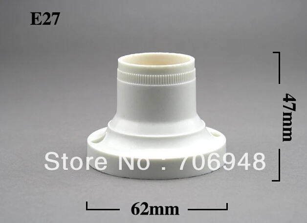 E27 Socket PlasticLED Light Lamp Holder Base AC100-240V 6A+free shipping