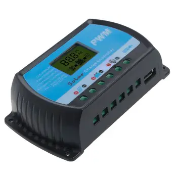 

PWM 30A USB Solar Panel Charge Controller 12V 24V Auto LCD Regulator RTD