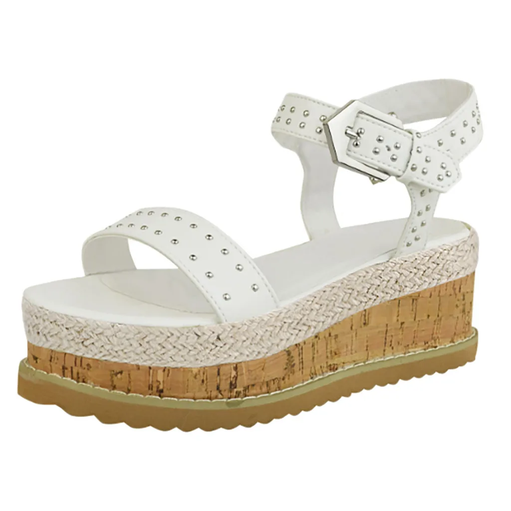 

SAGACE Women's Slippers Rubber Sole Flatform Beach Shoes Belt Buckle Open Toe Sandals Sexy Simple Outside Summer Shoes Sandals