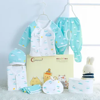 

New Fashion (7pcs/set) Candy Newborn Baby 0-3M Clothing Set Gift Baby Boy/Girl Clothes 100% Cotton Grooming & Healthcare Kits