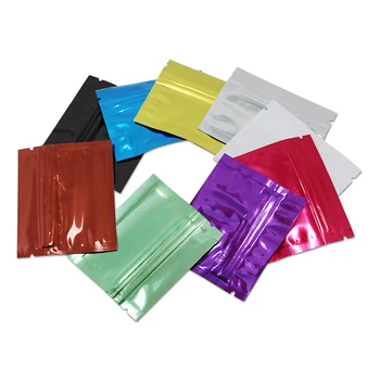 

Resealable Zip Lock Aluminum Foil Packing Packet Heat Sealing Mylar Zipper Storage Bags Tea Coffee Powder Food Sampling Pouches