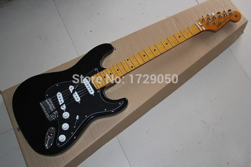 

Chinese Factory musical Instruments Custom 2017 NEW ST Electric Guitar black color 725