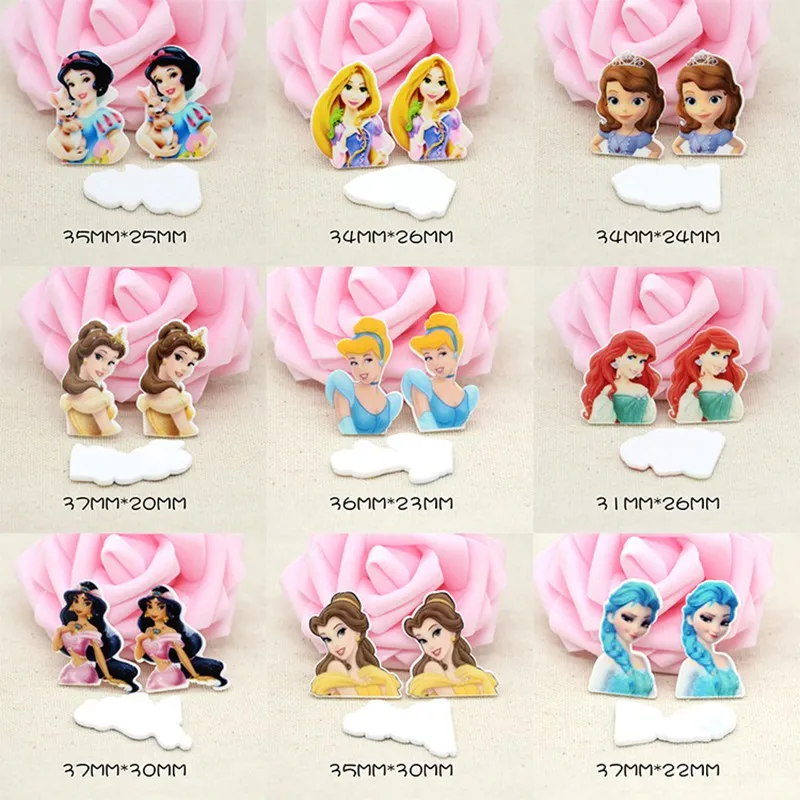 

10PCS Resin Charms Cute Princess Cabochons Charm Accessories For Necklace Cake Decoration DIY Jewelry Cute Girl Resin Charms