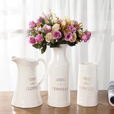 

Modern minimalist ceramic vase small fresh living room drying flower tableware vase creative home decoration ornaments