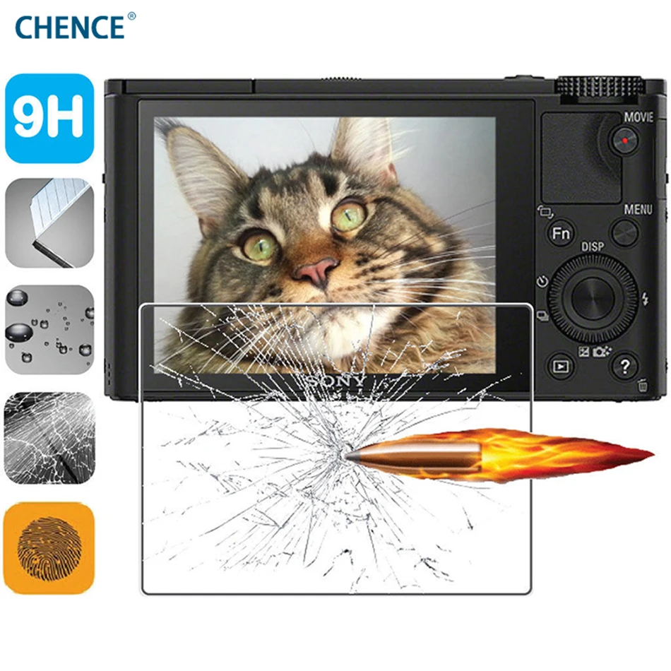 

For Sony A9 LCD Display Guard Camera 2.5D Curved Edge 9H Surface Hardness Tempered Glass Screen Protector For Sony A6000 RX100