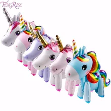FENGRISE Unicorn Party font b Decorations b font Glitter Unicorn font b Photo b font font