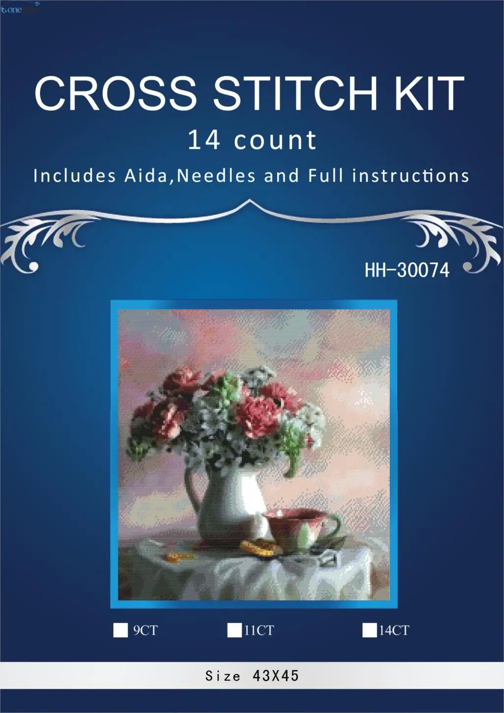 

Flowers in vase DIY Handmade Needlework Chinese Counted Cross Stitch Set Embroidery Kits 14CT Pattern Cross-Stitching Decoratin