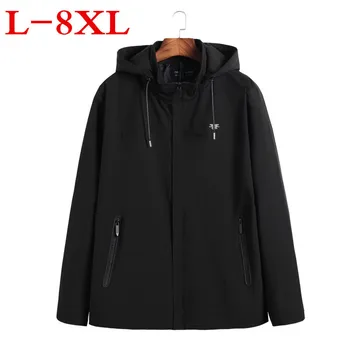 

high quality Plus size 8XL 7XL New Arrival Men Fashion JacketS Tide Male Hooded spring and autumn Coat Wholesale