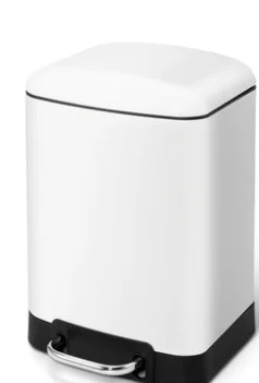 Полная герметизация нескользящая Нижняя мусорная корзина из нержавеющей стали для домашнего офиса украшение педали типа кухни и туалета мусорное ведро LFB909 - Цвет: white