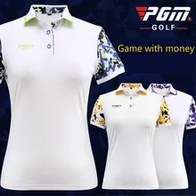PGM высококачественная одежда для гольфа Летняя женская футболка с короткими рукавами женская дышащая быстросохнущая камуфляжный чехол Спортивная футболка