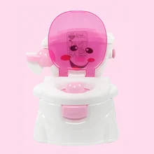 Мультфильм Ребенка Пользоваться Горшком унитаз Симпатичные обучение Пан сиденье для унитаза Детский горшок судно Портативный писсуар удобная спинка горшок