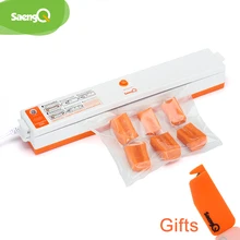 saengQ 220V Best Food Vacuum Sealer Machine Vacuum Sealing Machine Film Container Food Sealer Saver Include 15Pcs Vacuum Packer