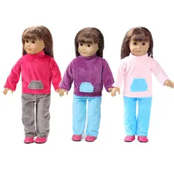 Luckdoll повседневные комплекты для 18 "американские куклы, детские лучшие праздничные подарки