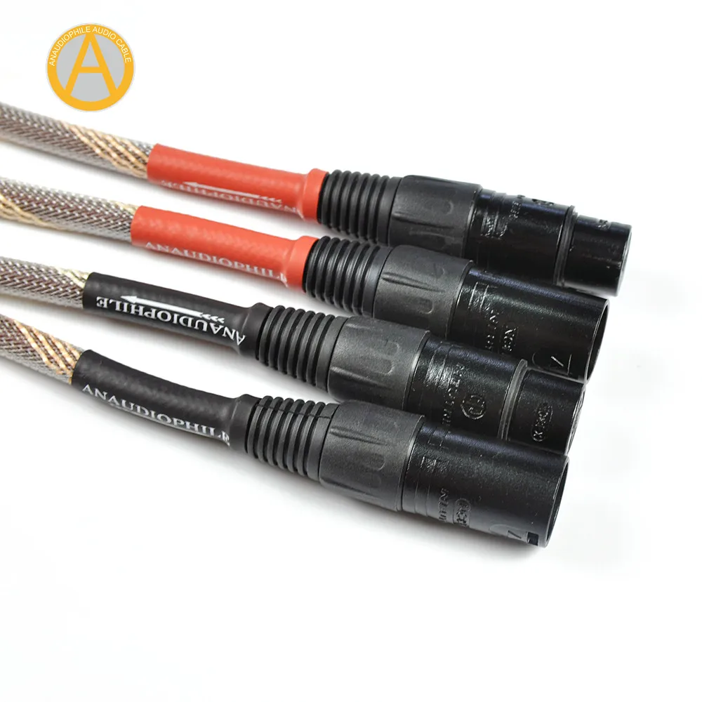 ANAUDIOPHILE XLR04 XLR Balanced Cable XLR Audio Intercontact Cable For Hi-Fi Audio Gold Plated XLR Connector Preamp Amplifier