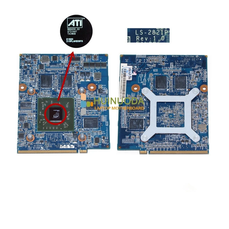 

LS-2821p 256M X1600 409979-001 for HP NX9000 NX9420 NW9440 Nx9400 NX9440 Graphics GPU VGA Video Card