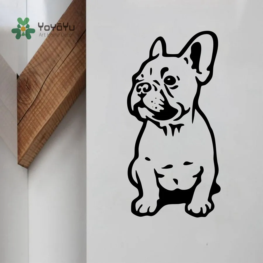 

YOYOYU Wall Decal Vinyl DIY Dog Sticker French Bulldog Lovely Animal Decor For Wall Decoration Removeable Kids YO051