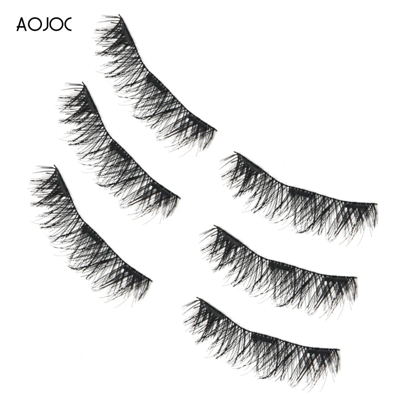 Magnetic Eyelashes Extension 3D on the magnet False eye lashes Handmade magnetic Lashes Natural Cross Makeup | Красота и здоровье