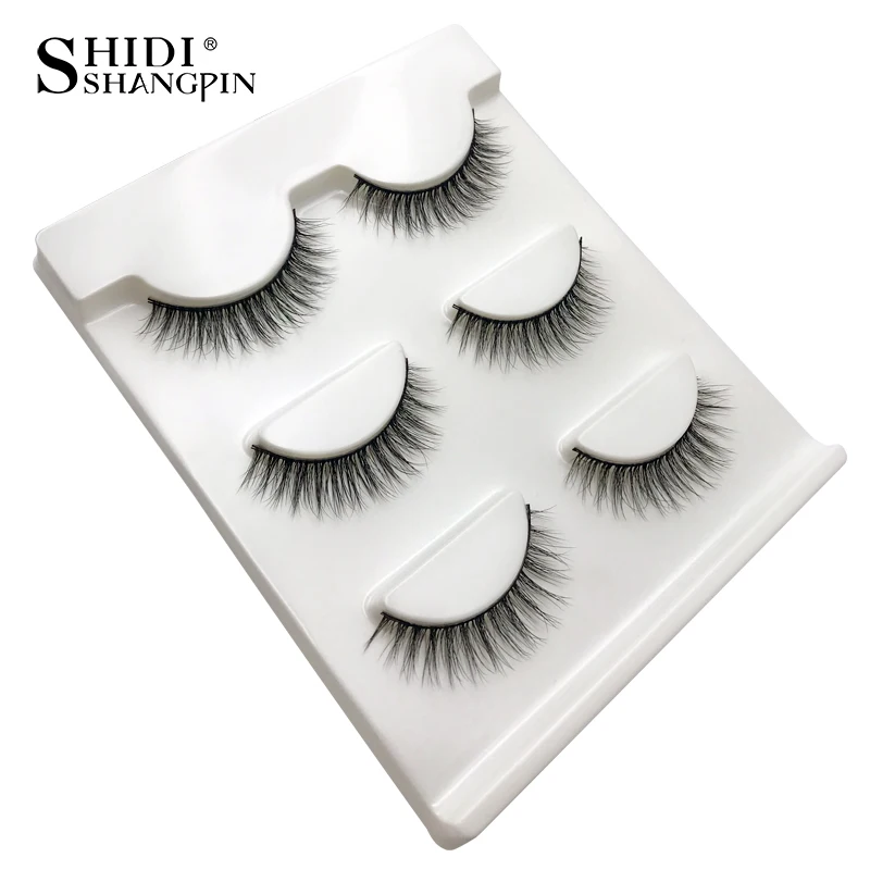 

SHIDISHANGPIN hand made mink eyelashes 3d mink false eyelash 1 box eyelashes faux cils natural long makeup false eyelash X24