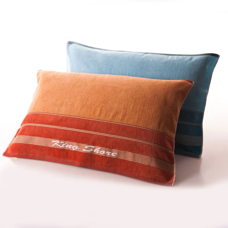 

100% cotton pillow towel Cut pile plus untwisted making big towel Soft and comfortable Good water imbibition