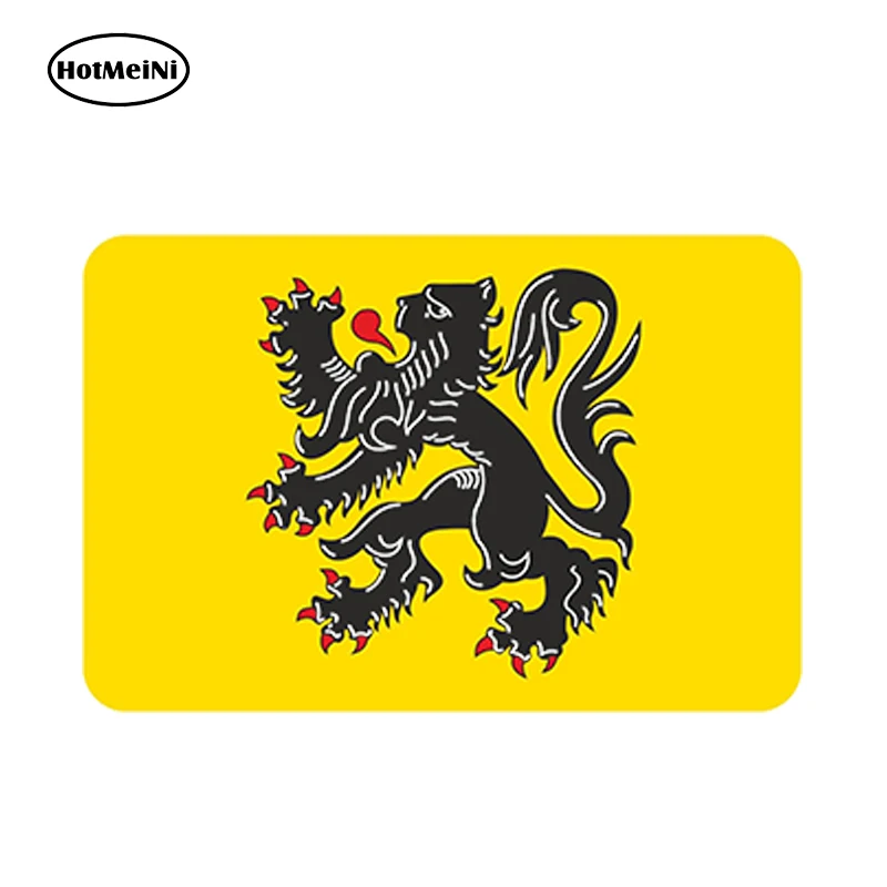 

HotMeiNi Car Sticker 3D Flanders Flemish Flag Country Car Styling Bumper Belgium Bike Waterproof Windows Accessories 13cmx8.7cm