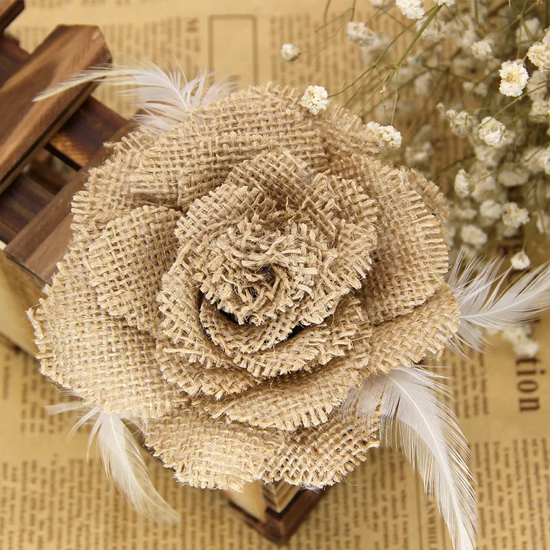 

Artificia Handmade Linen Feather Flowers Diameter 11cm Applicable to Apparel Garments Home Decorative Textiles Wedding Party