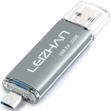 2018 OTG USB Flash Drive 32GB LEIZHAN Micro U Disk 64GB Android Pen Drive 16GB Pendrive 8GB USB 3.0 Memory Stick USB Drive