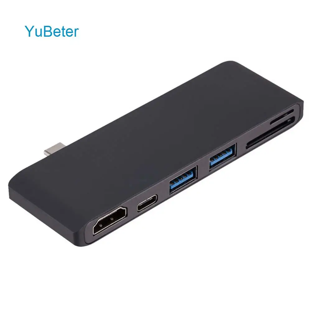 

YuBeter USB C Type C USB 3.1 Hub Dual Support Multiport Card Reader Adapter USB 3.0 SD Micro SD Slot 4K*2K HDMI For MacBook Pro