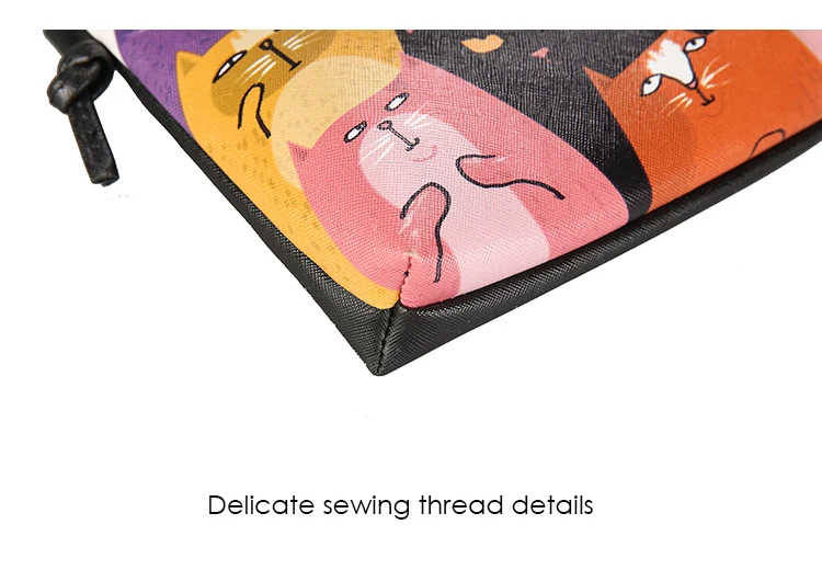 Menghuo 2017 Women Envelope Shoulder Clutch Bag Quality PU Cartoon Cat Printing Small Female Message Purse for Teenagers Girls (33)
