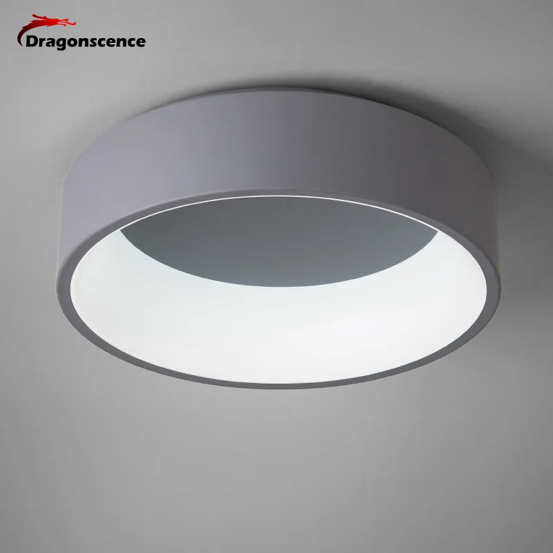 Dragonscence Круглый круглый алюминиевый современный светодиодный потолочный светильник для гостиной, спальни, обеденного стола, офиса, конференц-зала