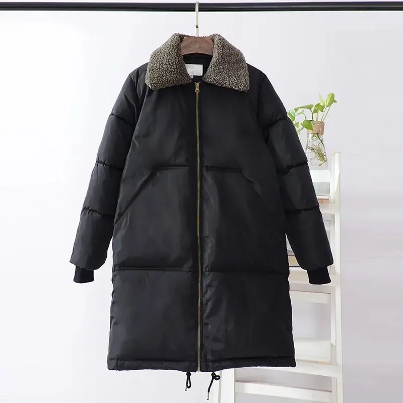

Oversized size Jacket Coat Women Parka Woman Clothes Solid Long Jacket Plus Size Women's Autumn Winter Jackets And Coats