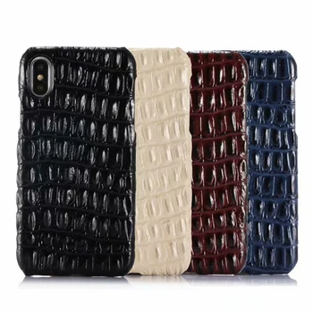 

For IPhone X Case Luxury Crocodile Texture Cowhide Genuine Leather Case for IPhone X XS Back Cover for IPhone 7 8 Plus XS Fundas