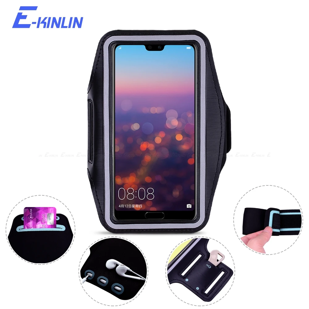 في الهواء الطلق الذراع الفرقة غطاء حافظة لهاتف huawei P8 P9 P10 P20 P30 برو لايت زائد البسيطة GR5 2017 2016 الرياضة رياضة الجري الهاتف حقيبة الحقيبة