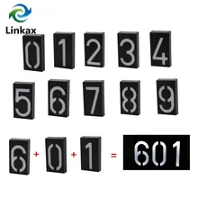 1 шт. Солнечная энергия 6 светодиодный светильник знак Дом отель Адрес табличка номер табличка с цифрами водонепроницаемый IP54 номер дома солнечный светильник