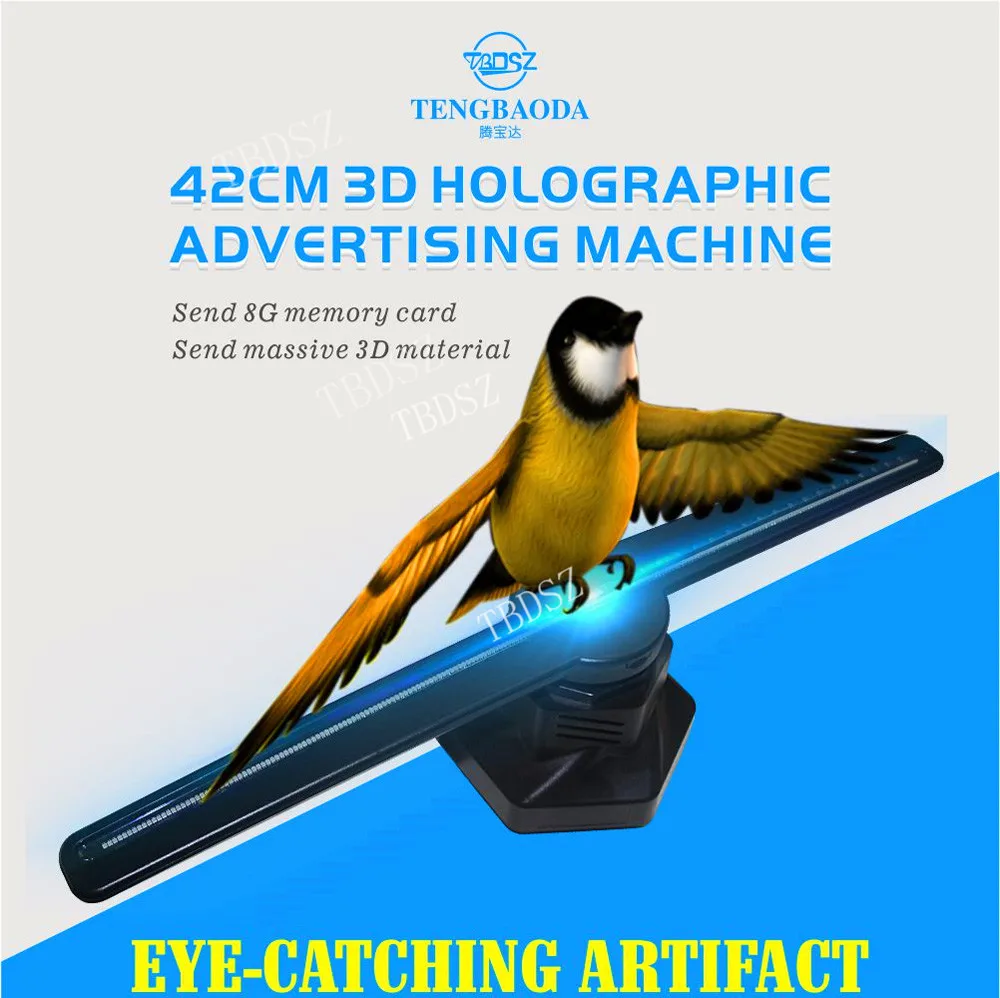 Ventilador de Olho Tbdsz Computador Wi-fi Holograma Holográfico Projetor Publicidade Display Led fã Luz nu Logo 3d 2 Publicidade Display LED fã luz Ventilador de