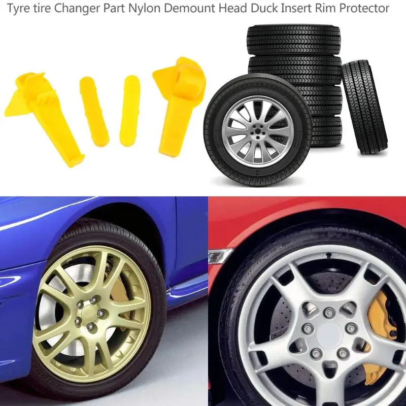

4pcs Tyre Changer Part Nylon Mount Demount Duck Head Insert Rim Protectors