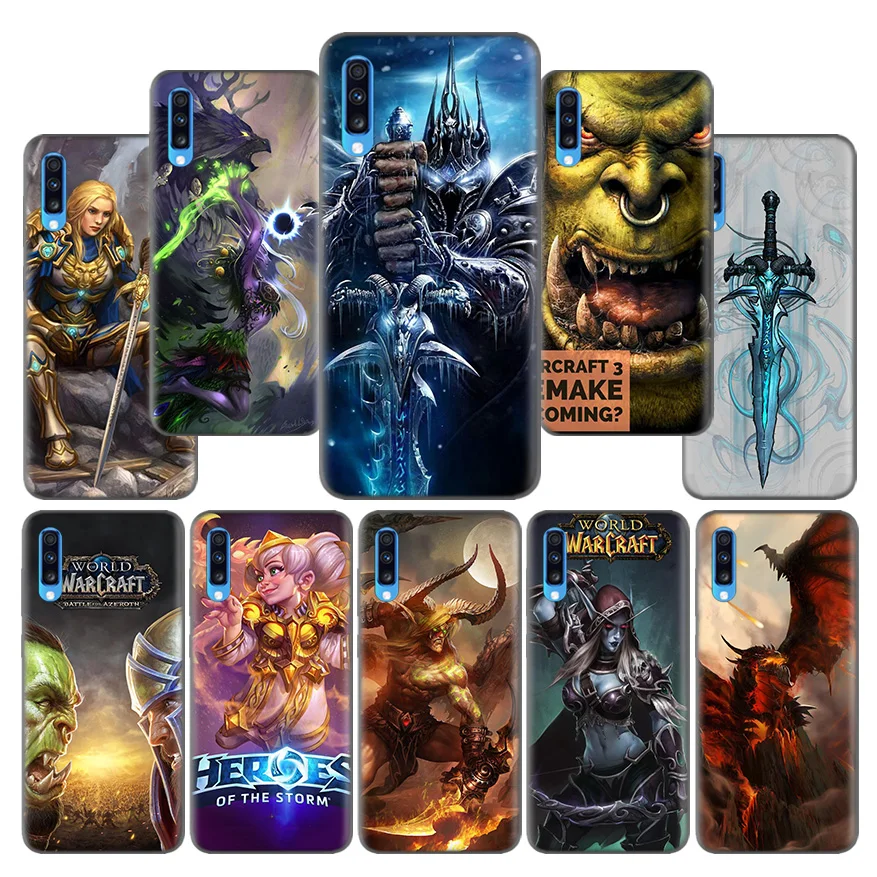 

World Of Warcrafts Pattern Soft Case Coque for Samsung Galaxy M10 M20 M30 M40 S10 5G S10e S9 S8 S7 Edge Plus Note 8 9 10 S9Plus