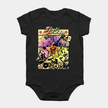 

Baby Onesie Baby Bodysuits kid t shirt Funny white Black tee Jojos Bizarre Adventure Page New Black