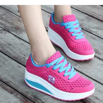 

outdoor sport ventilated mesh women running shoes platform breathable running shoes women light swing fitness shoes sneakers 209