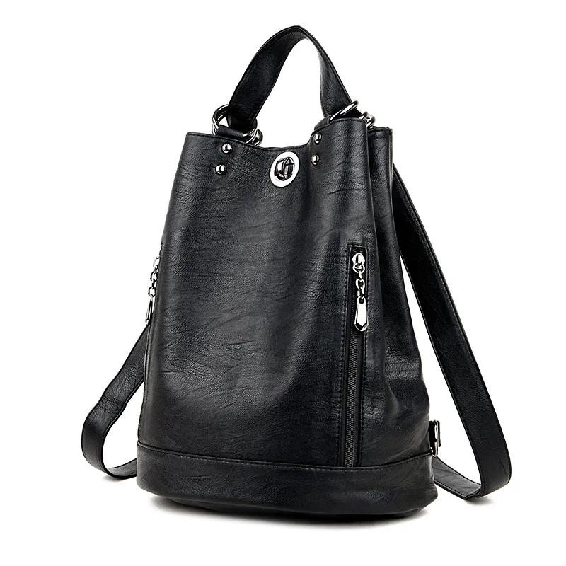 2017 New Fashion Women Backpack Female Pu Leather S Bucket 2017 New Fashion Women Backpack Female Pu Leather S Bucket Backpacks Bag Travel Bags Back Pack Multi Purpose Shoulder In From Luggage