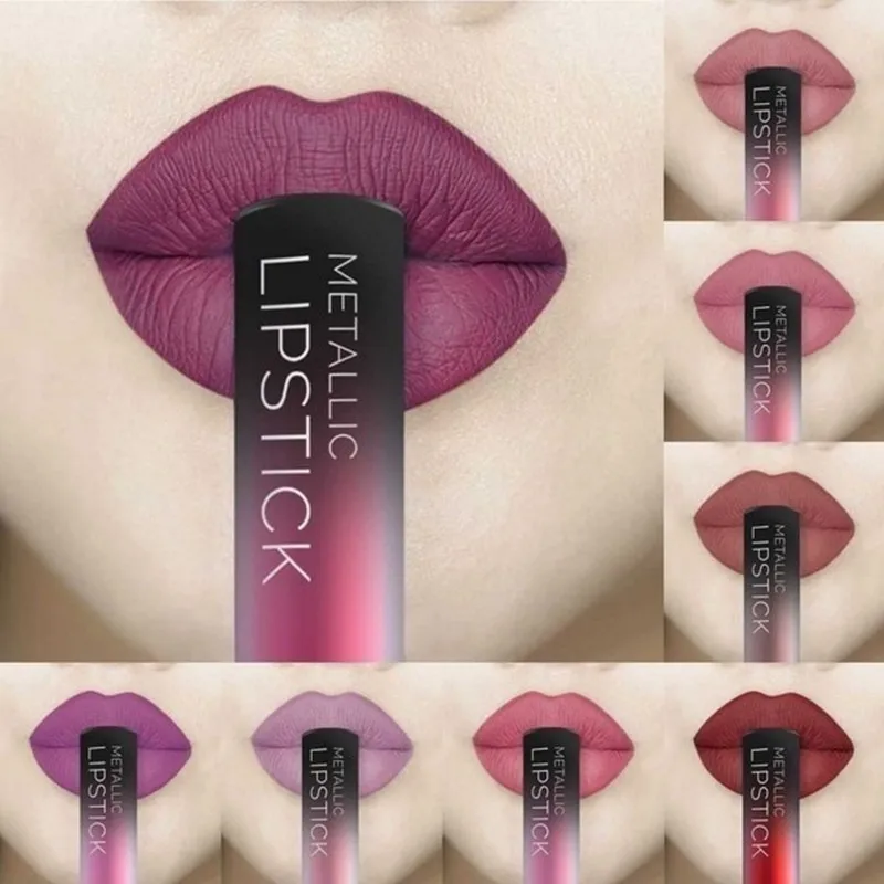 

26 color Sexy 24 Hours Long Lasting Lip Makeup Matte Velvet Glossy Lip Gloss Lipstick Lip Cream for Women Lady(color:dark Red)
