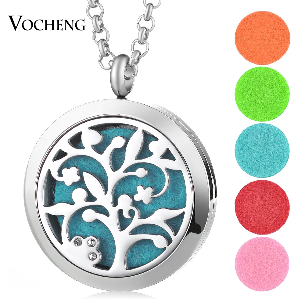 

Hollow Out Owl Magnetic Aromatherapy Diffuser Necklace Jewelry Perfume Locket Pendant Essential Oil Scent Locket Necklace VA-471